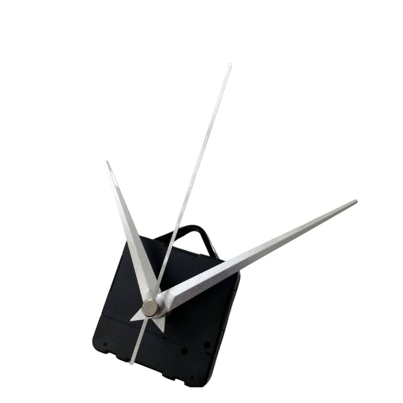 Ace ascuțite din aluminiu, de culoare argintie, potrivite pentru ceasuri de perete minimaliste.