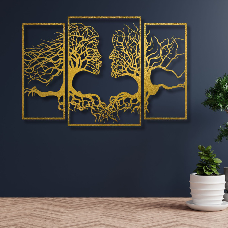 Pictură murală din lemn Femeie și Bărbat | INIMĂ