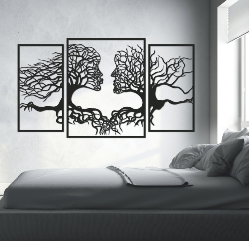 Pictură murală din lemn Femeie și Bărbat | INIMĂ