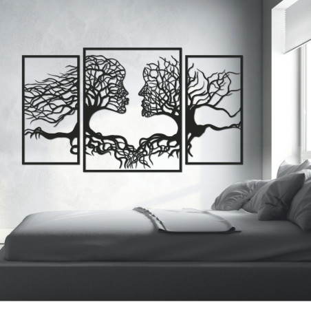 Pictură murală din lemn Femeie și Bărbat | INIMĂ