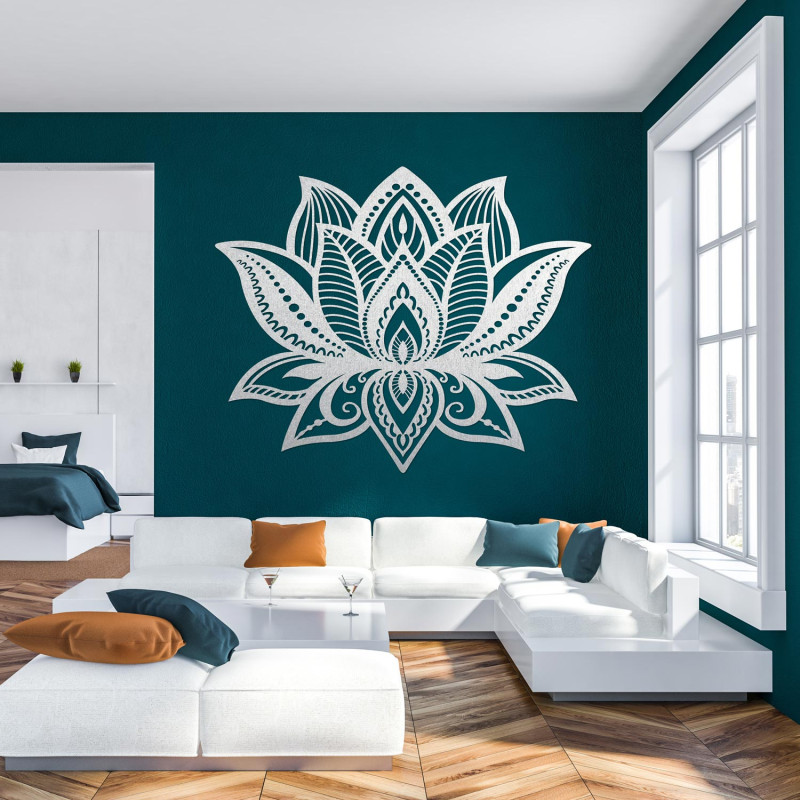 Pictură murală Floare de Lotus - Inimă de Lumină: o combinație de estetică, pace și armonie spirituală.