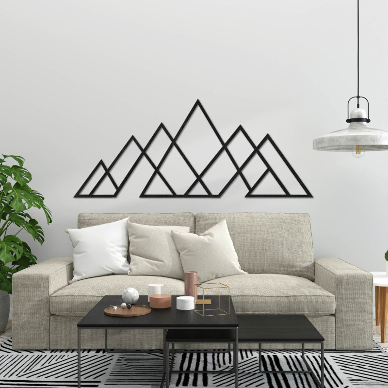 Decorațiune murală modernă cu motiv montan într-un design curat