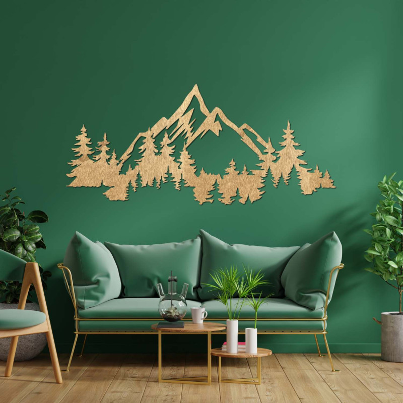 Decor modern cu motive naturale de munți și păduri