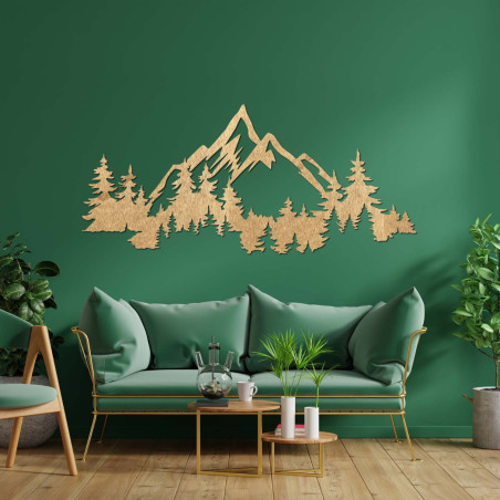 Decor modern cu motive naturale de munți și păduri
