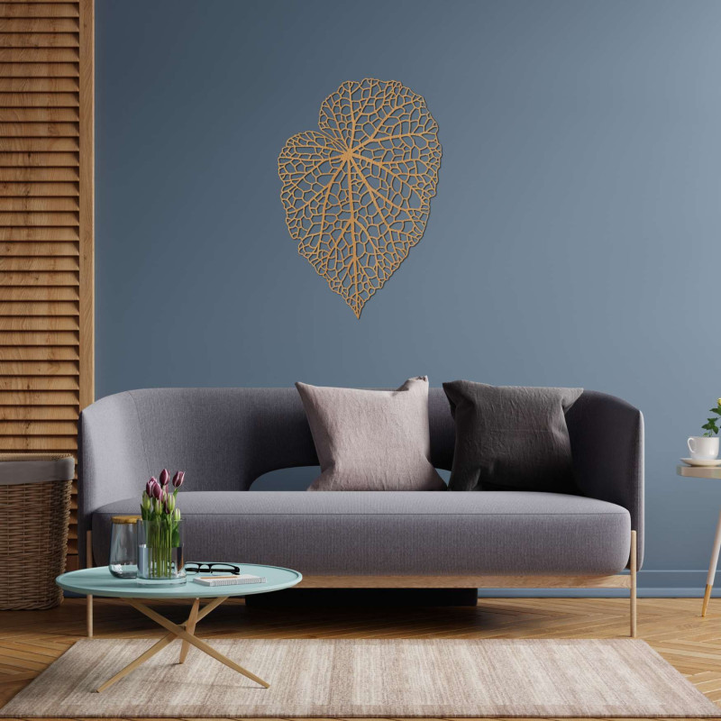 Decorațiune elegantă din lemn cu motiv natural de frunze