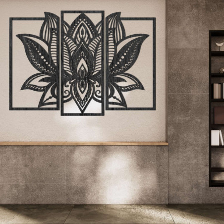 Impresionantă floare de lotus decorativă din lemn | PURUS