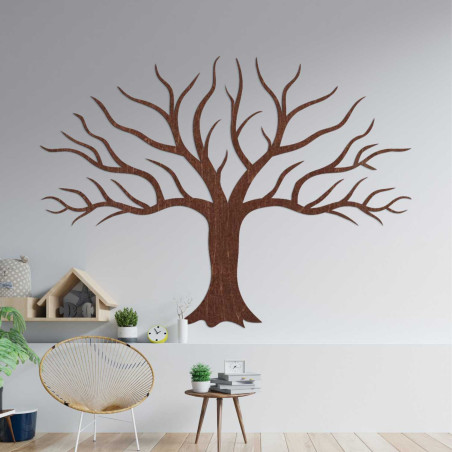 Elegantul decor din lemn pentru brad va impresiona prin designul său minimalist și manopera precisă.
