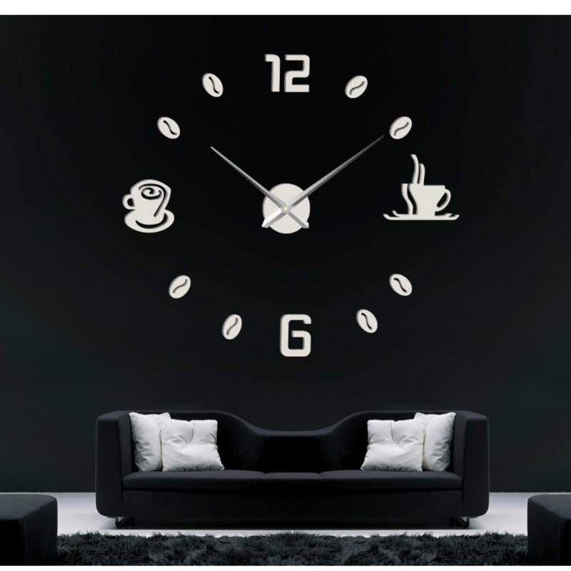 Ceas de perete adeziv cafea | COFFE