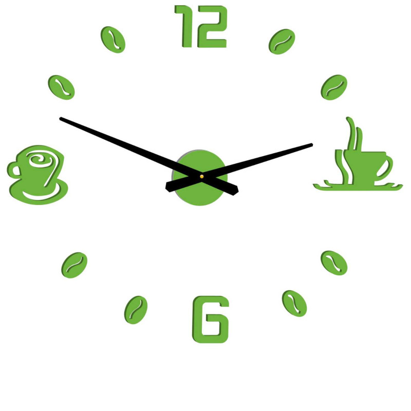 Ceas de perete adeziv cafea | COFFE