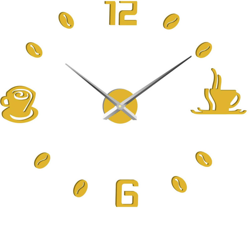 Ceas de perete adeziv cafea | COFFE