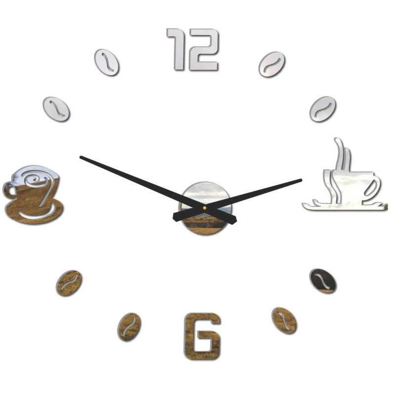 Ceas de perete adeziv cafea | COFFE