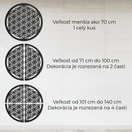 Mandala de perete din lemn Floarea Vieții