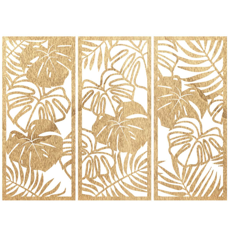 Decorațiune murală elegantă cu motiv exotic de frunze