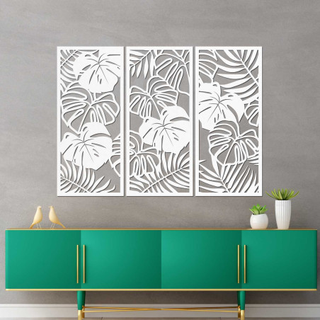 Decorațiune murală elegantă cu motiv exotic de frunze