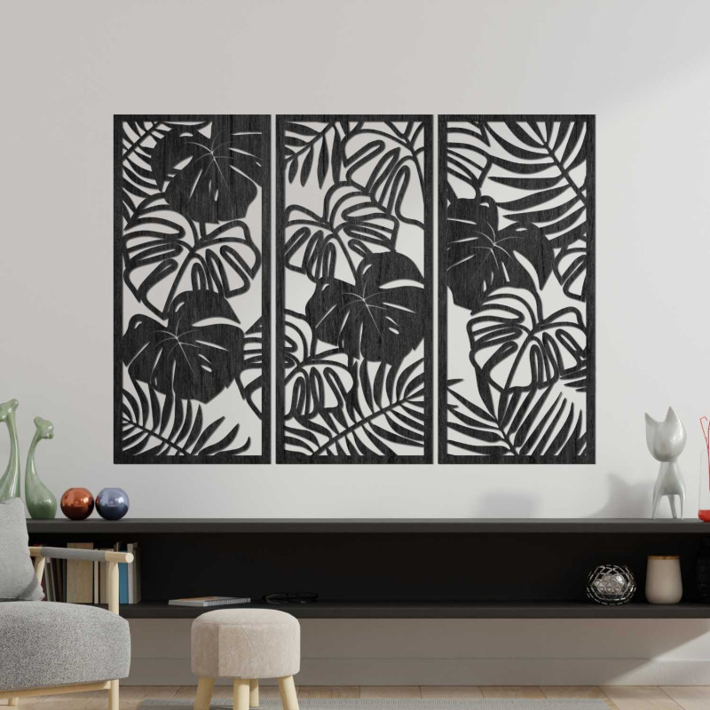 Tablou luxos din lemn pentru sufragerie, în stil modern