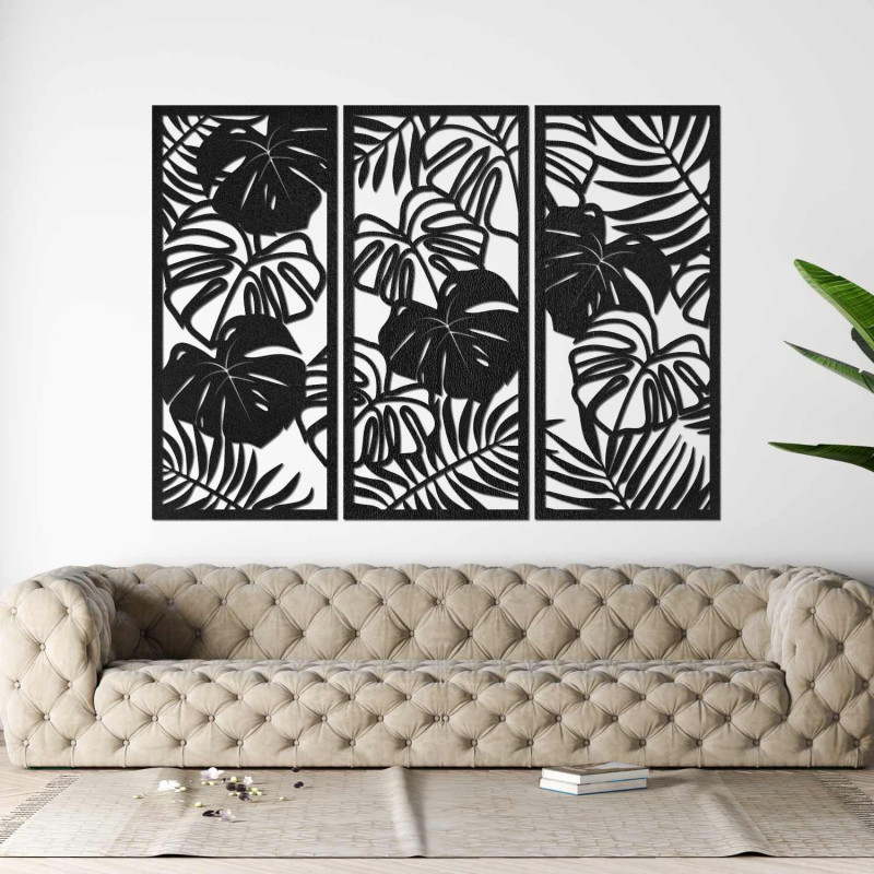 Pictură tropicală din lemn pentru un interior modern