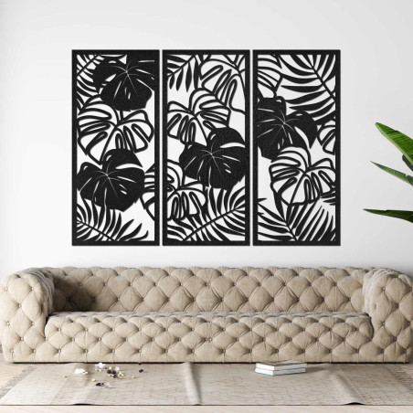 Pictură tropicală din lemn pentru un interior modern