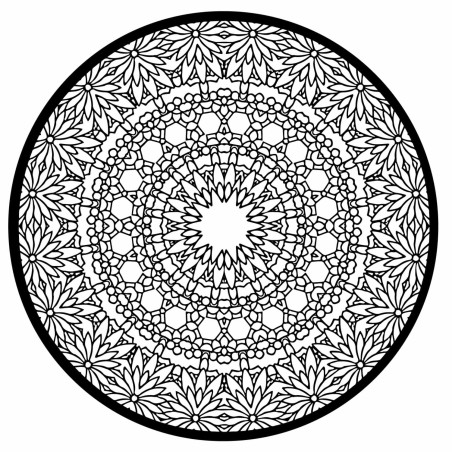 Mandala elegantă din lemn ca decor de perete stilat