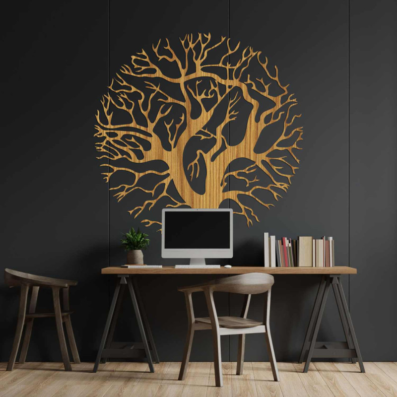 Decorațiune luxoasă din lemn, Copacul Vieții, pentru sufragerie