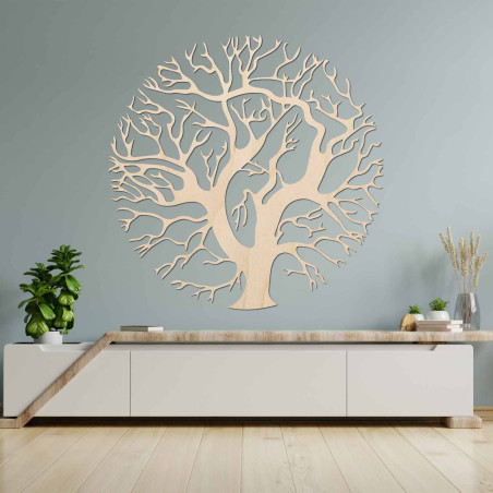Decorațiune modernă din lemn, Copacul Vieții, pentru un interior elegant