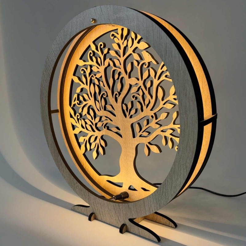 Decorațiunea LED din lemn, Copacul Vieții, creează o atmosferă confortabilă