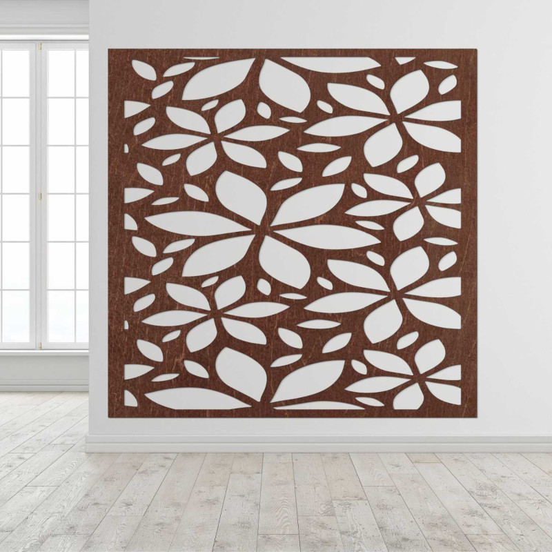 Panou de perete elegant cu motive florale, potrivit atât pentru dormitor, cât și pentru living