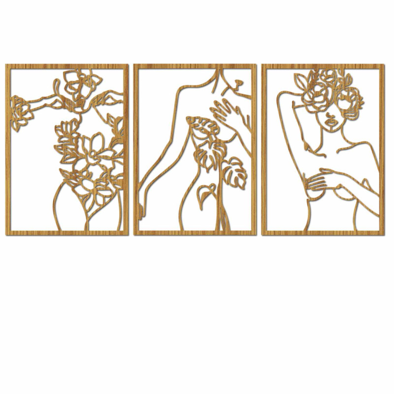 Decorațiune murală de design cu linii feminine minimaliste