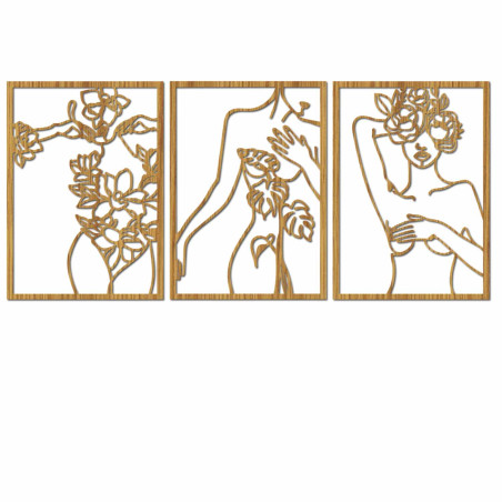 Decorațiune murală de design cu linii feminine minimaliste
