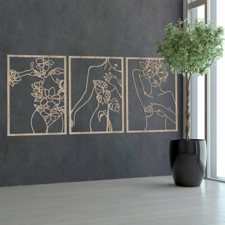 Decorațiune murală de design cu linii feminine minimaliste