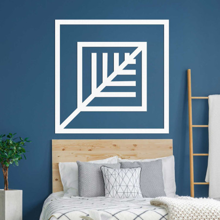 Tablou geometric din lemn cu design minimalist pentru perete