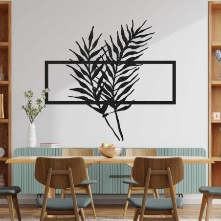 Decorațiune elegantă de perete cu frunze de palmier tropical