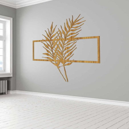 Decorațiune elegantă de perete cu frunze de palmier tropical