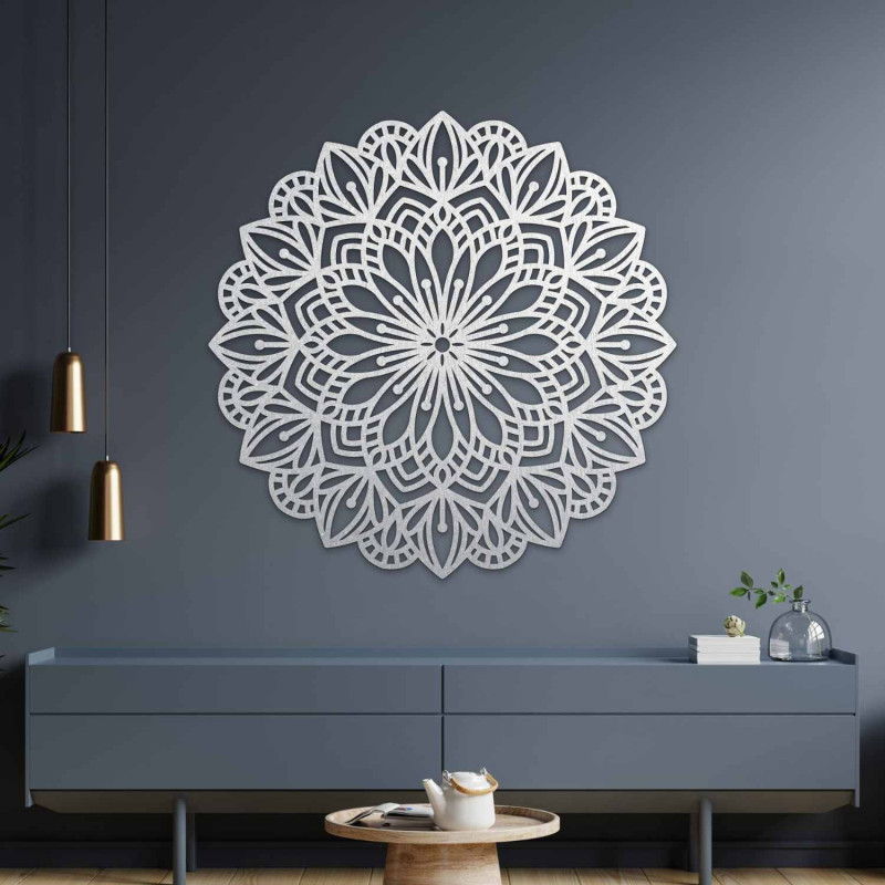 Mandala elegantă din lemn ca decor pentru un interior modern