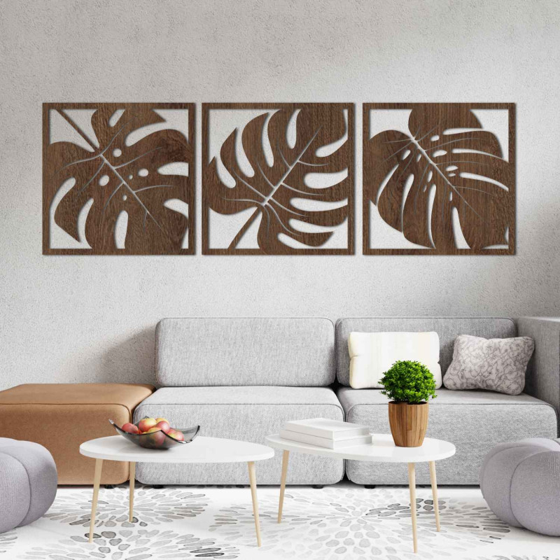 Decorațiune murală naturală cu monstera | SELERE