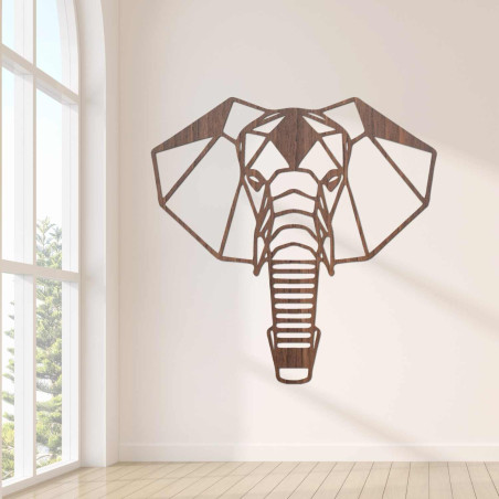 Decorațiune murală modernă cu motiv de elefant pentru un interior elegant