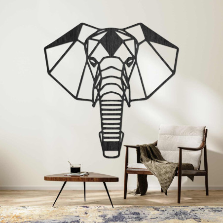 Decorațiune murală modernă cu motiv de elefant pentru un interior elegant
