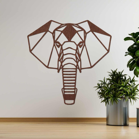 Decorațiune murală modernă cu motiv de elefant pentru un interior elegant