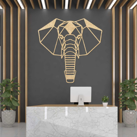 Decorațiune murală modernă cu motiv de elefant pentru un interior elegant