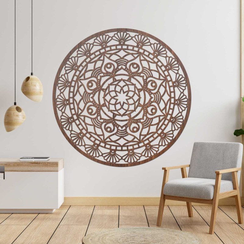 Mandala modernă sculptată, floarea vieții | ZIBEZI