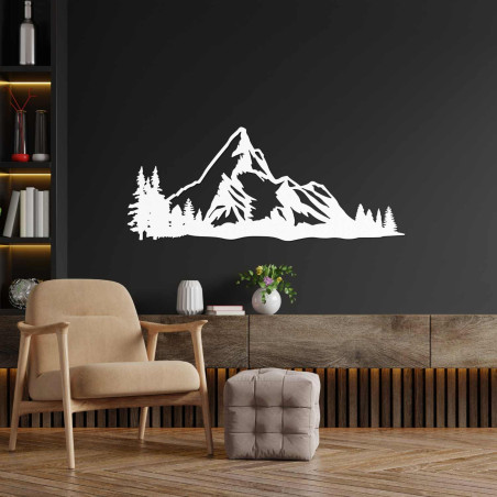 Pictură pe lemn Panoramă montană – Decorațiune murală modernă din lemn | TANA
