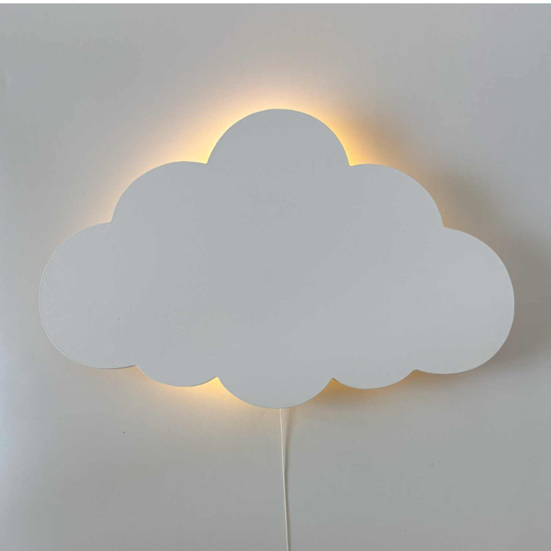 Veioză modernă în formă de nor pentru camera unui copil, cu un design elegant
