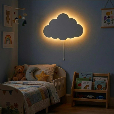 Lampă de perete LED Cloud cu lumină albă caldă pentru camera copiilor