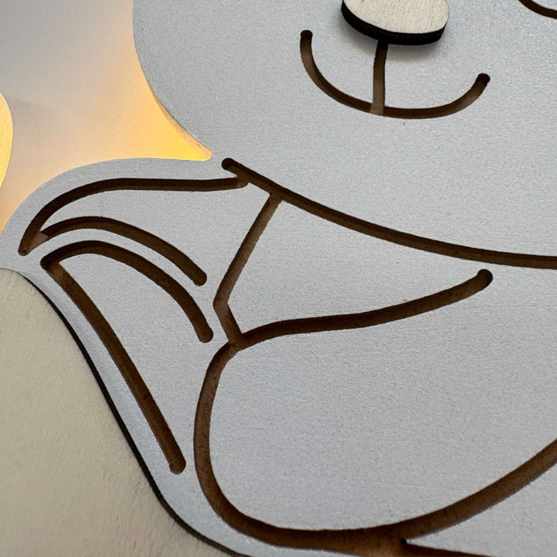 Lampă decorativă LED Teddy Bear Pilot, potrivită pentru camere de copii, camere de joacă și dormitoare