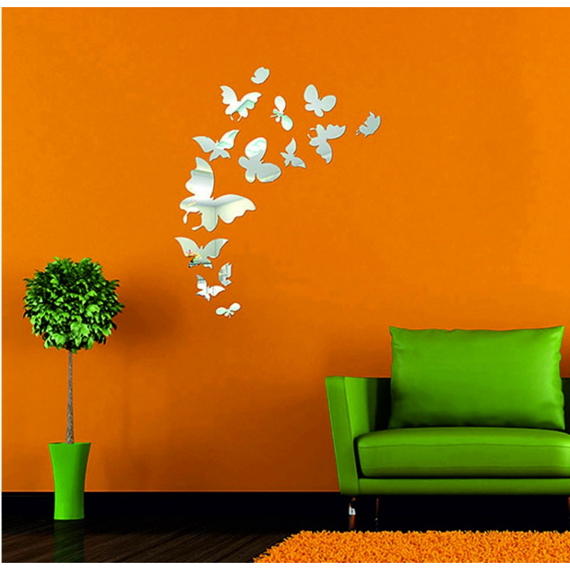 Oglinzi decorative. Autocolante oglindă pentru perete, ca imagine sau decor, autocolant acrilic 3D