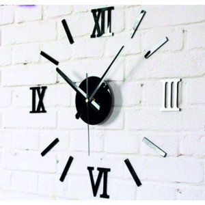 The modern stick-on wall clock Roman numerals, mirrored.