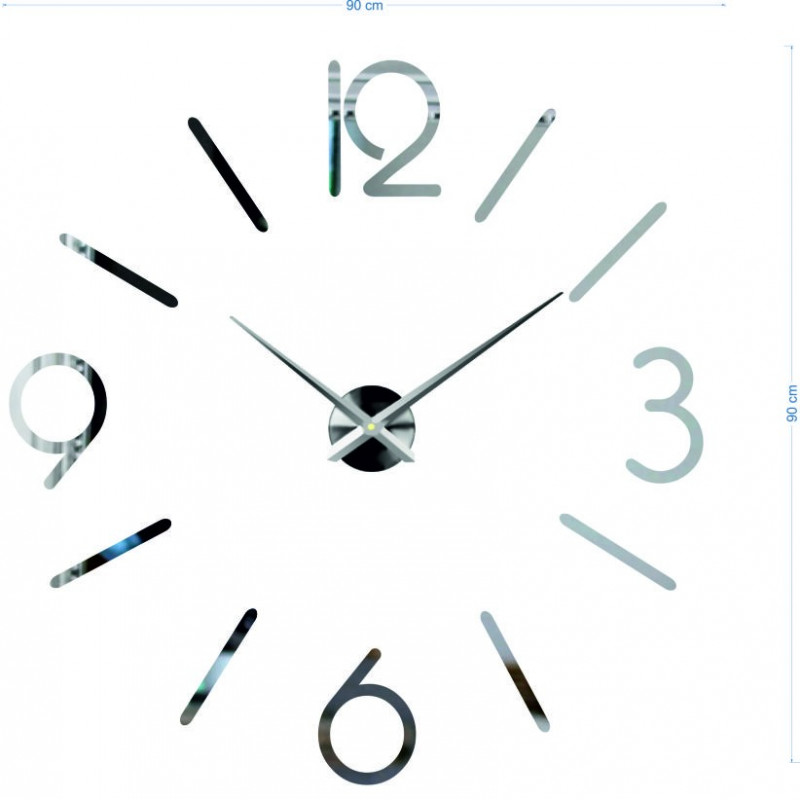 Dimensiuni de perete autocolant ceas, desing ceas de perete