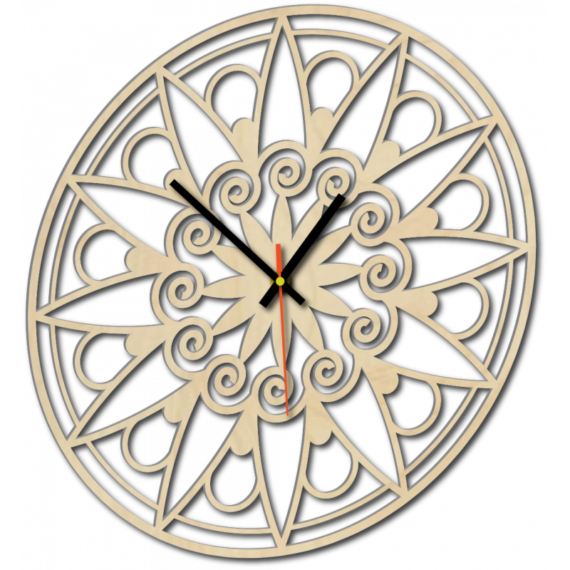 Ceas de perete modern, Ceas de perete ca cadou, Ceas 3D Mandala.
