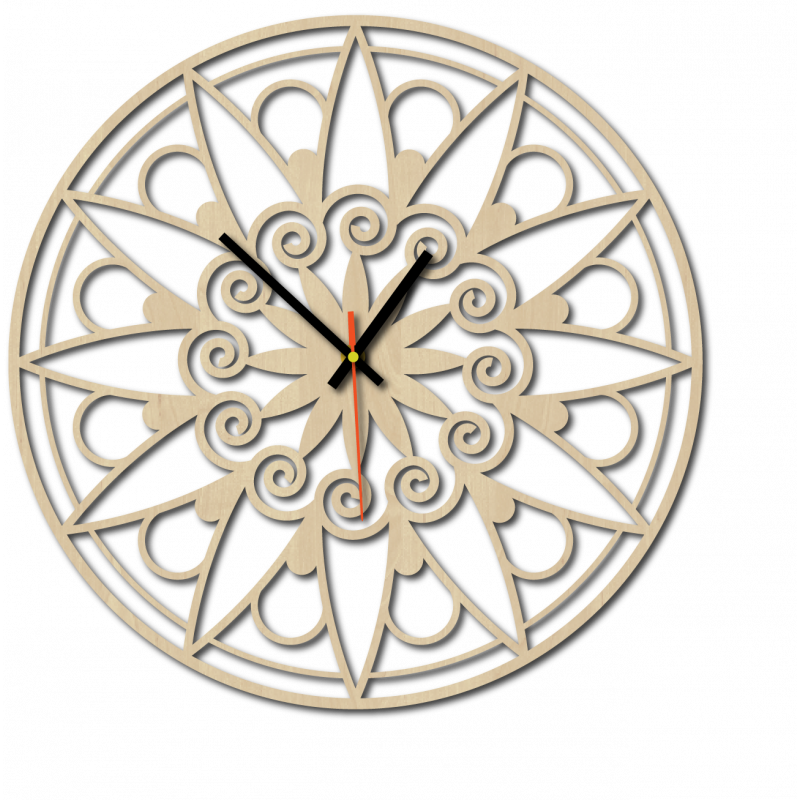 Ceas de perete modern, Ceas de perete ca cadou, Ceas 3D Mandala.