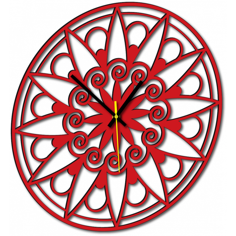 Ceas de perete modern, Ceas de perete ca cadou, Ceas 3D Mandala.