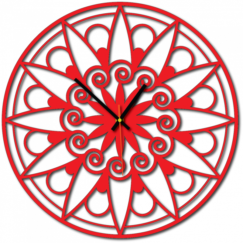 Ceas de perete modern, Ceas de perete ca cadou, Ceas 3D Mandala.